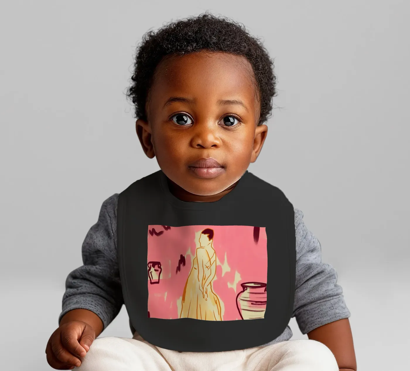 Pink Room baby bib by Kintsugi99