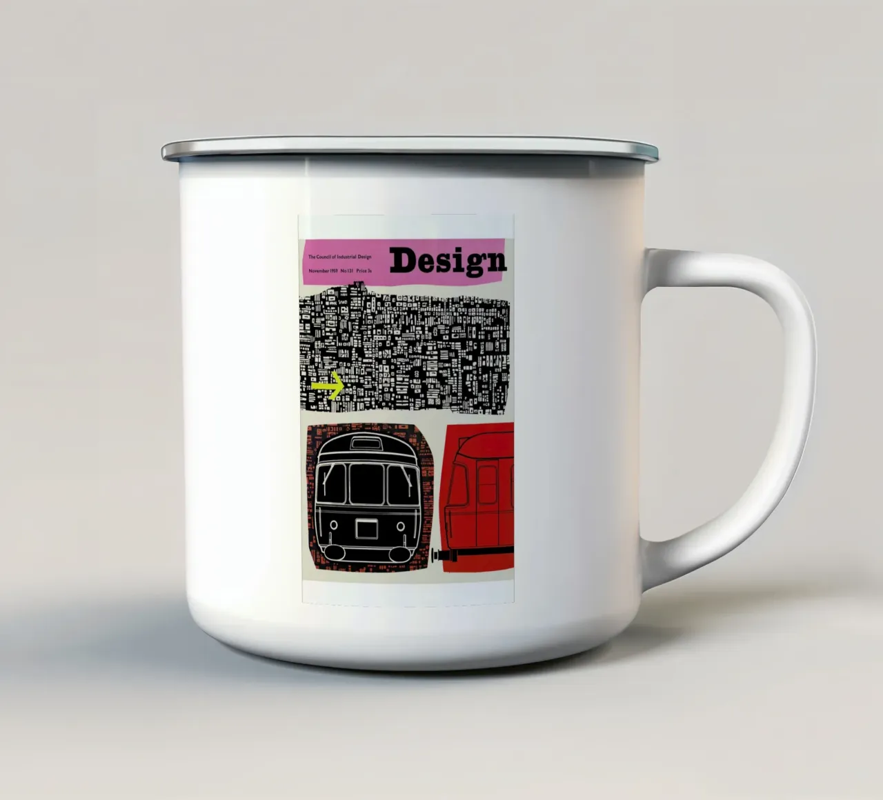 1958 Novmeber Design Magazine tazza in smalto da Hemingway Design