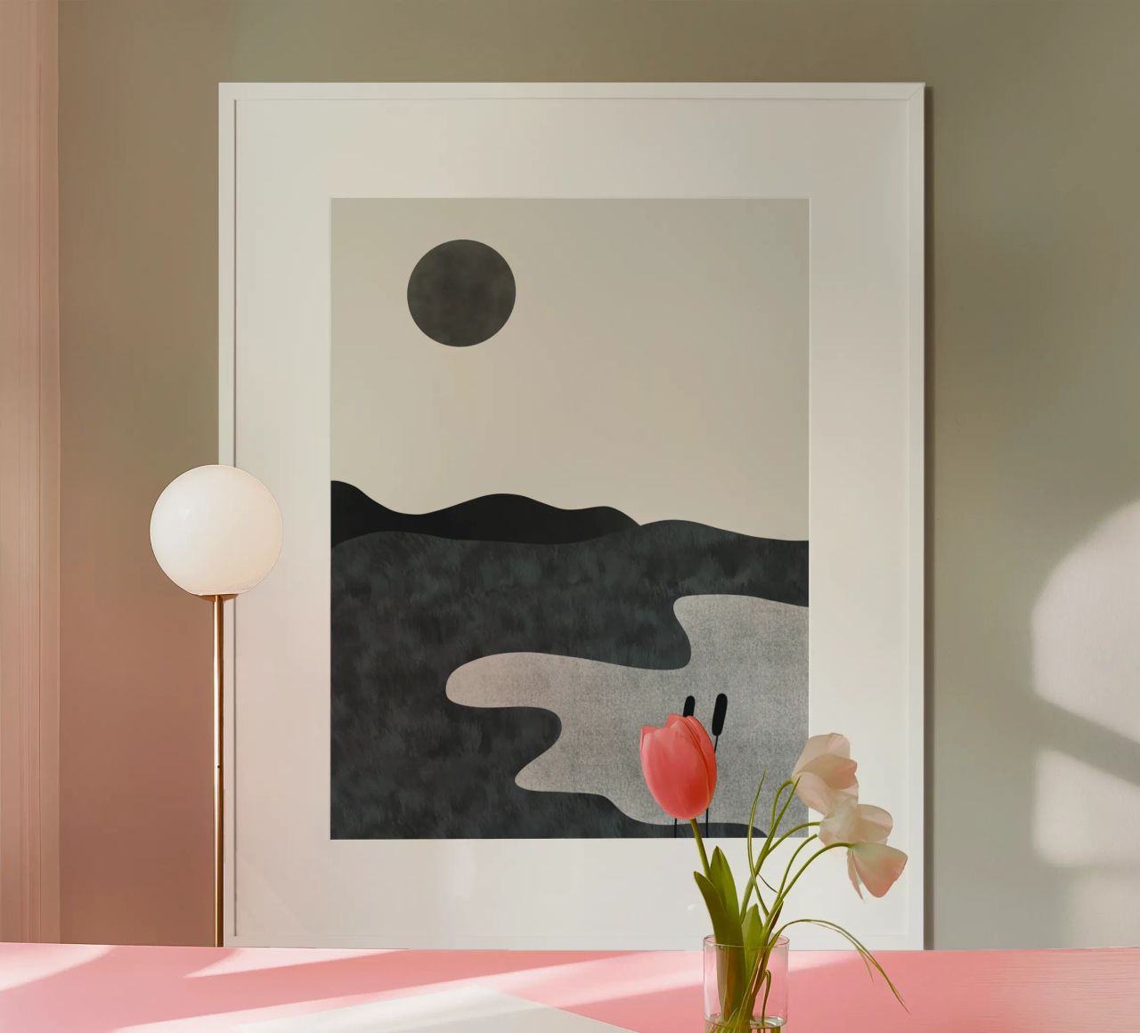 Monochrome landscape 05 poster by Little Dean