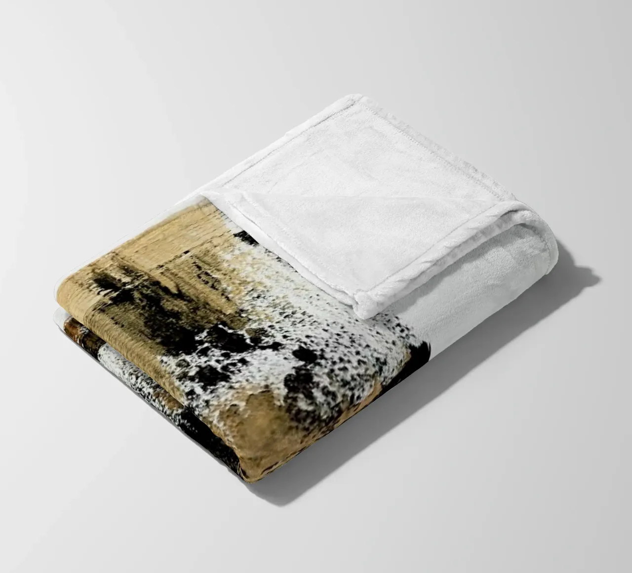 Gold And Black Minimal Abstract coperta in pile da Ingrid Beddoes