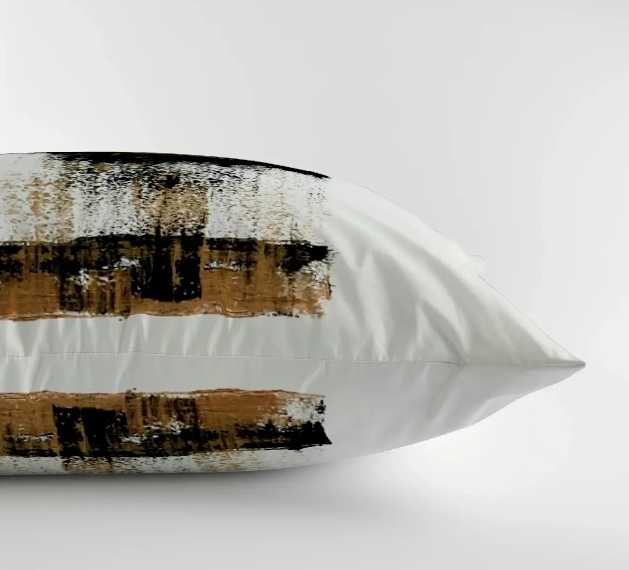 Gold And Black Minimal Abstract cuscino da Ingrid Beddoes