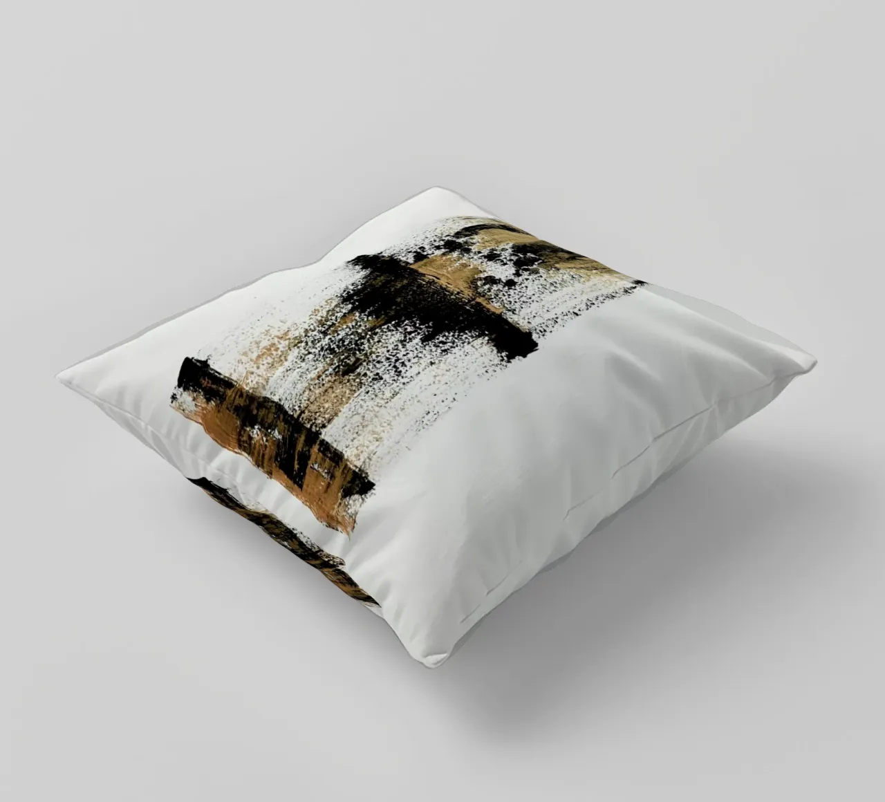 Gold And Black Minimal Abstract cuscino da Ingrid Beddoes