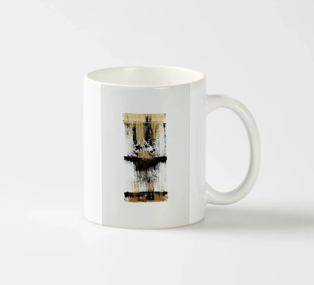 Gold And Black Minimal Abstract tazza in ceramica da Ingrid Beddoes