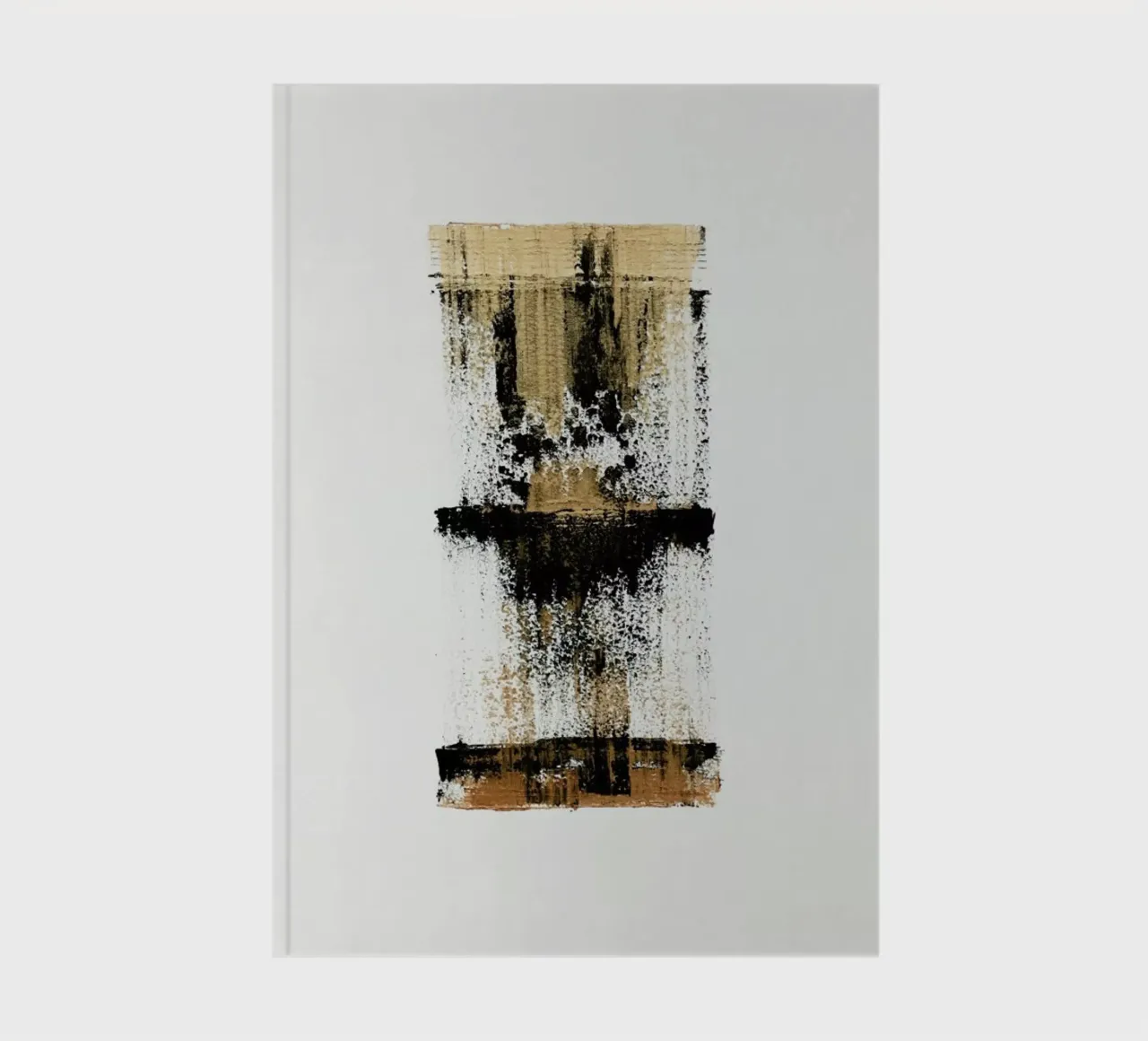 Gold And Black Minimal Abstract notebook by Ingrid Beddoes