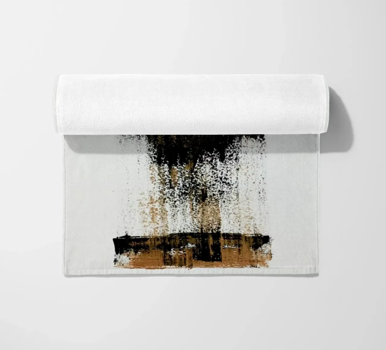 Gold And Black Minimal Abstract telo mare da Ingrid Beddoes