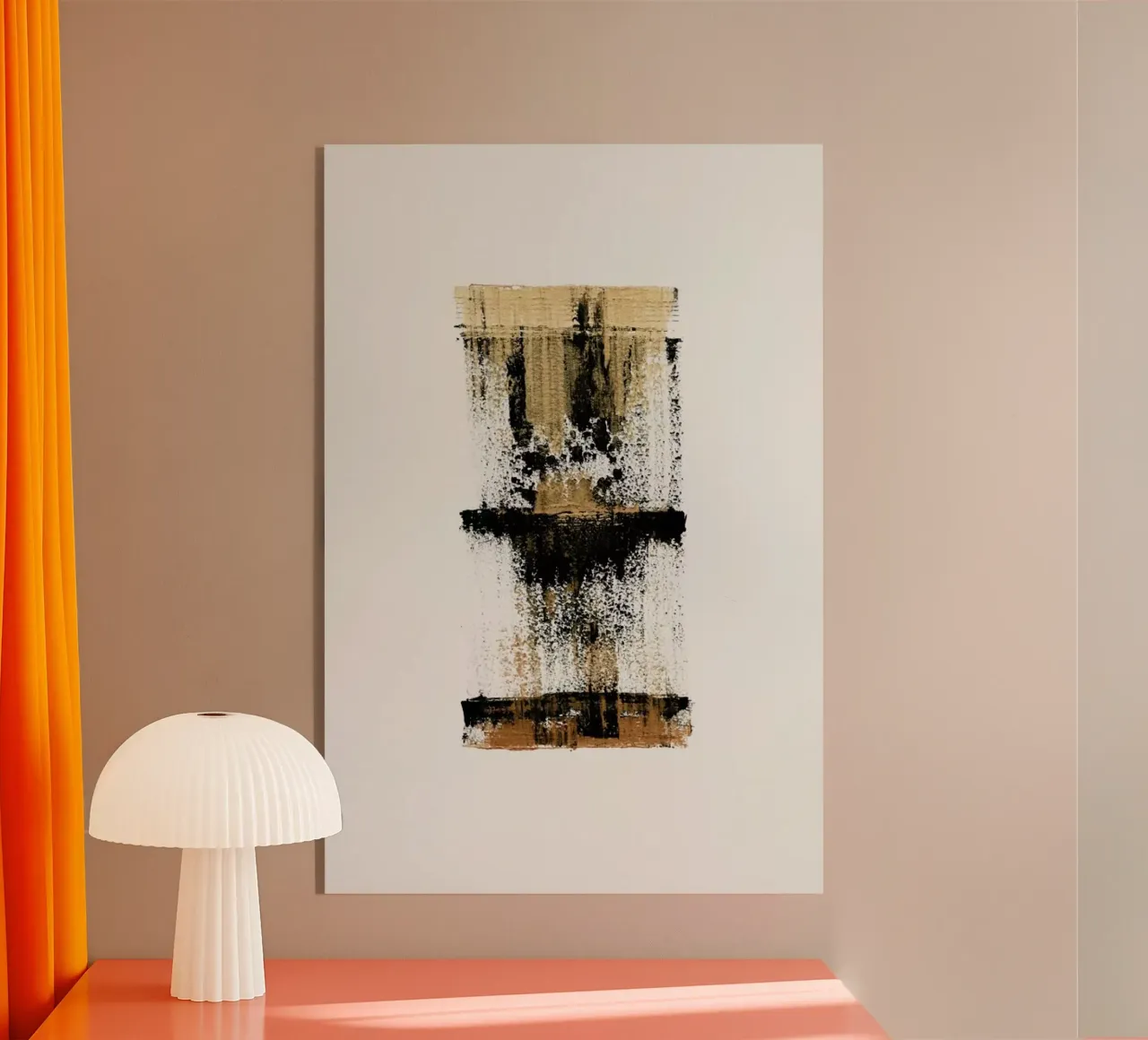 Gold And Black Minimal Abstract plexiglass da Ingrid Beddoes