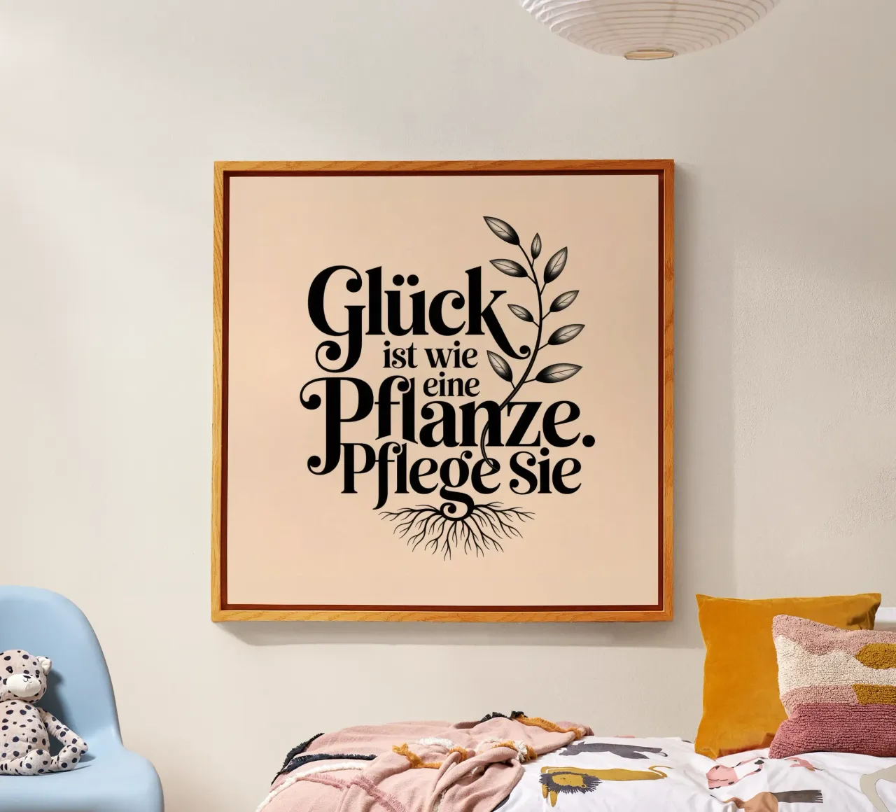 Glück ist eine Pflanze plexiglass da Aphorismiker