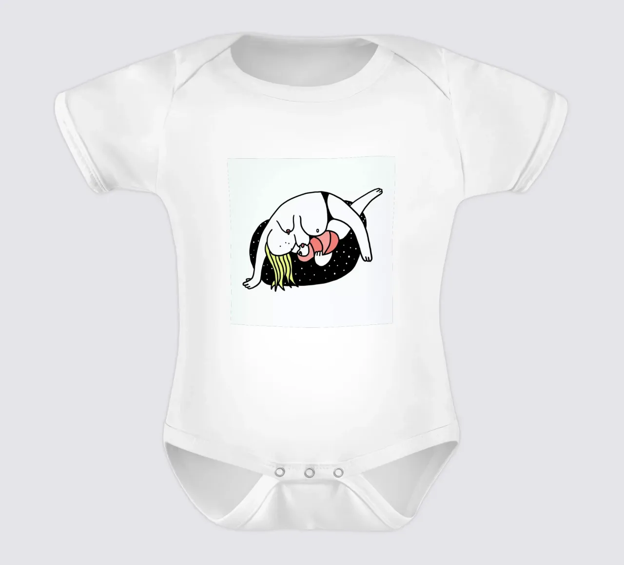 Stillen 01 Kurzarm Babybody von Herzette