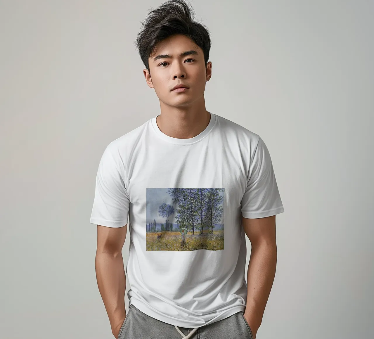 una donna in un campo di fiori t-shirt da belong shop