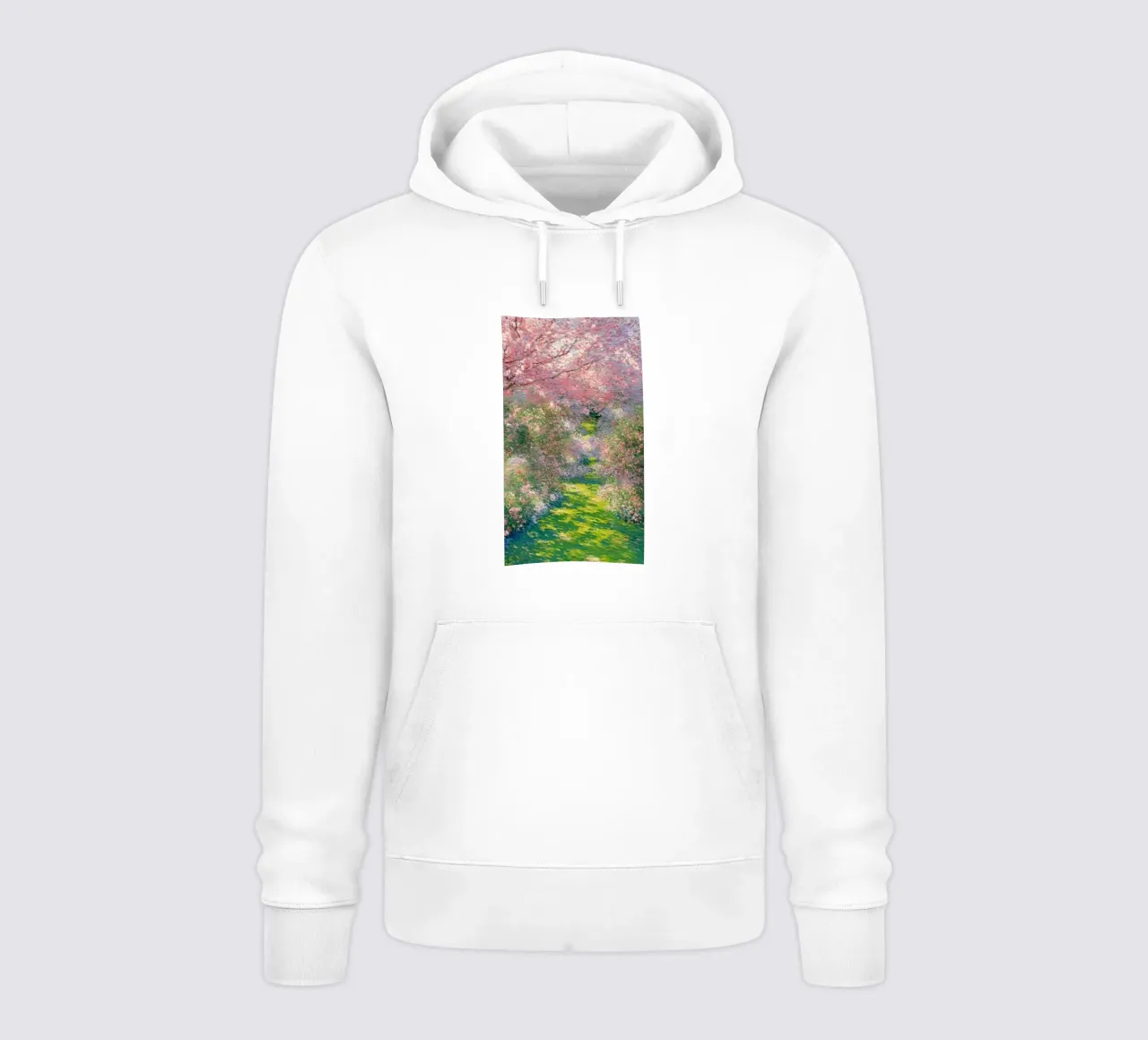 fiori di ciliegio sentiero del giardino claude monet felpa con cappuccio da belong shop