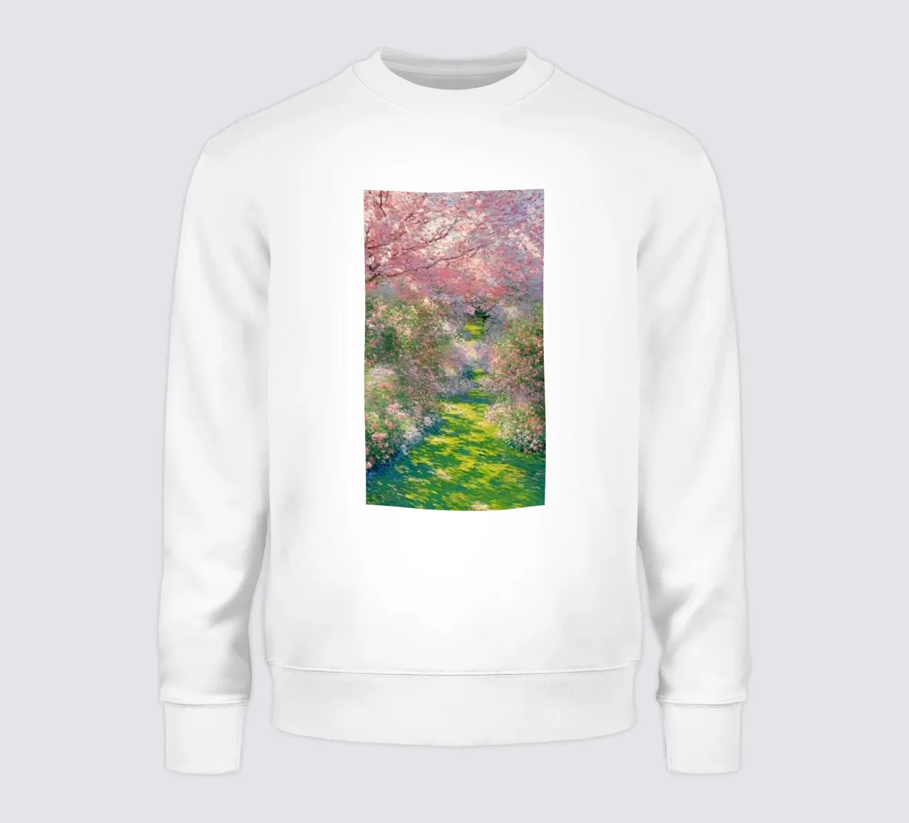 fiori di ciliegio sentiero del giardino claude monet felpa da belong shop