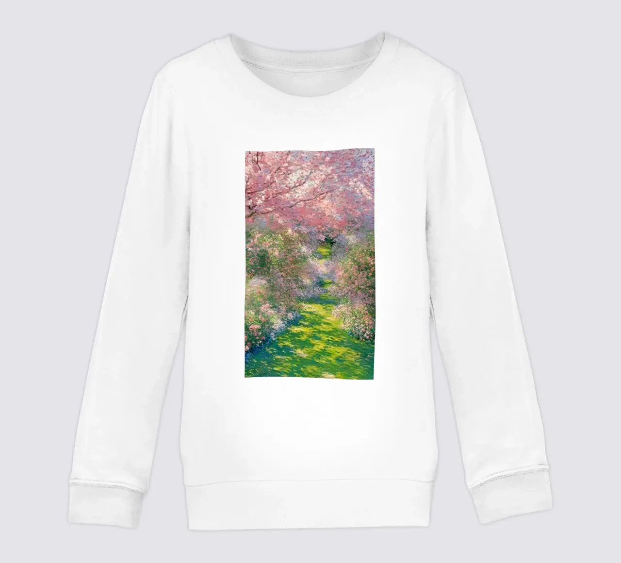 fiori di ciliegio sentiero del giardino claude monet felpa bambino da belong shop
