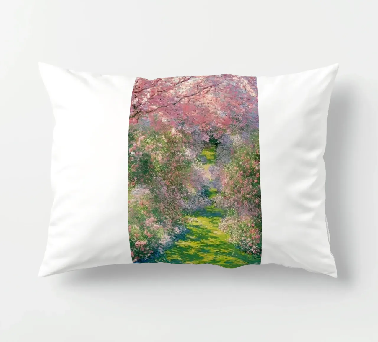 fiori di ciliegio sentiero del giardino claude monet cuscino da belong shop