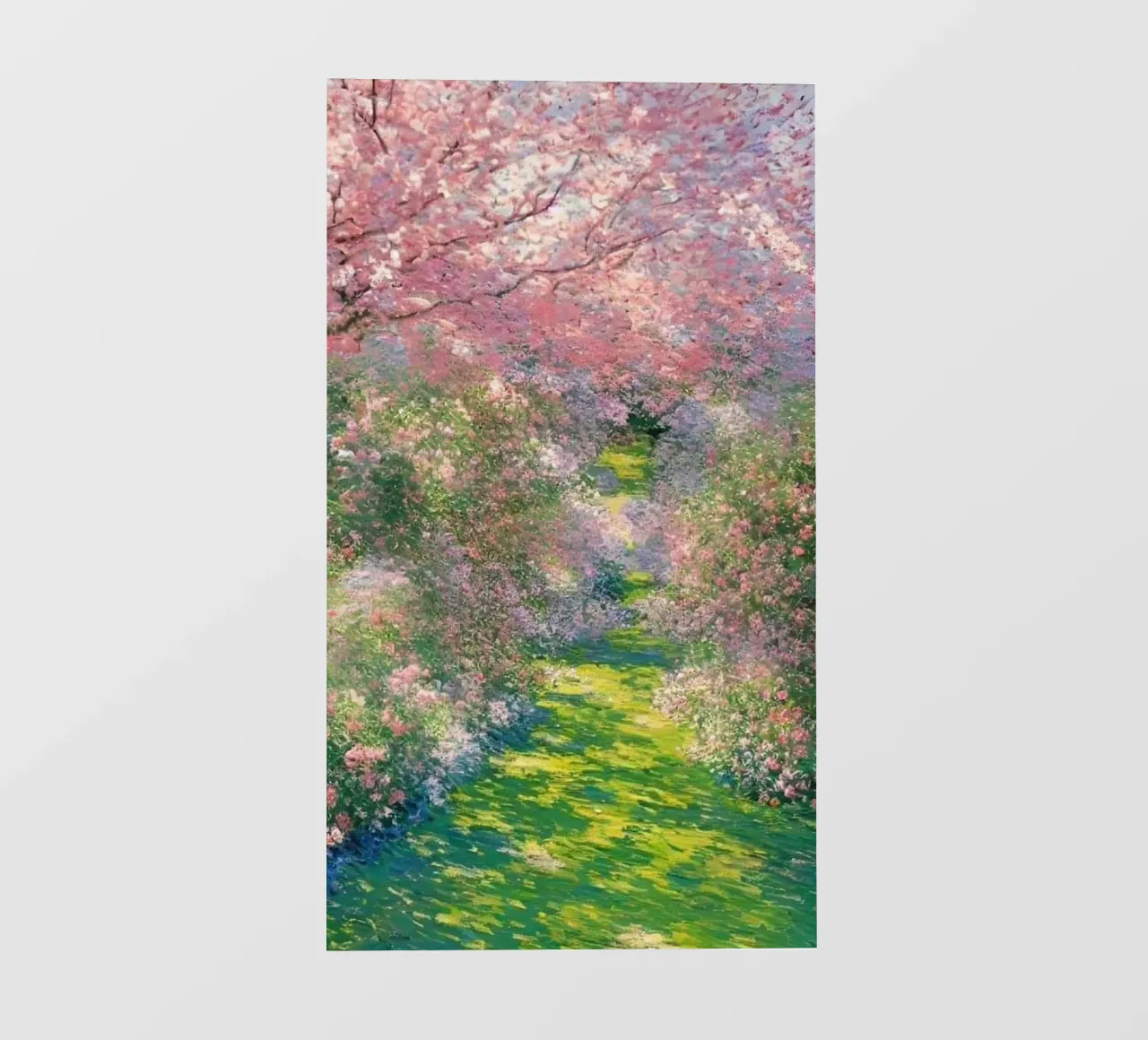 fiori di ciliegio sentiero del giardino claude monet pellicola backlit da belong shop