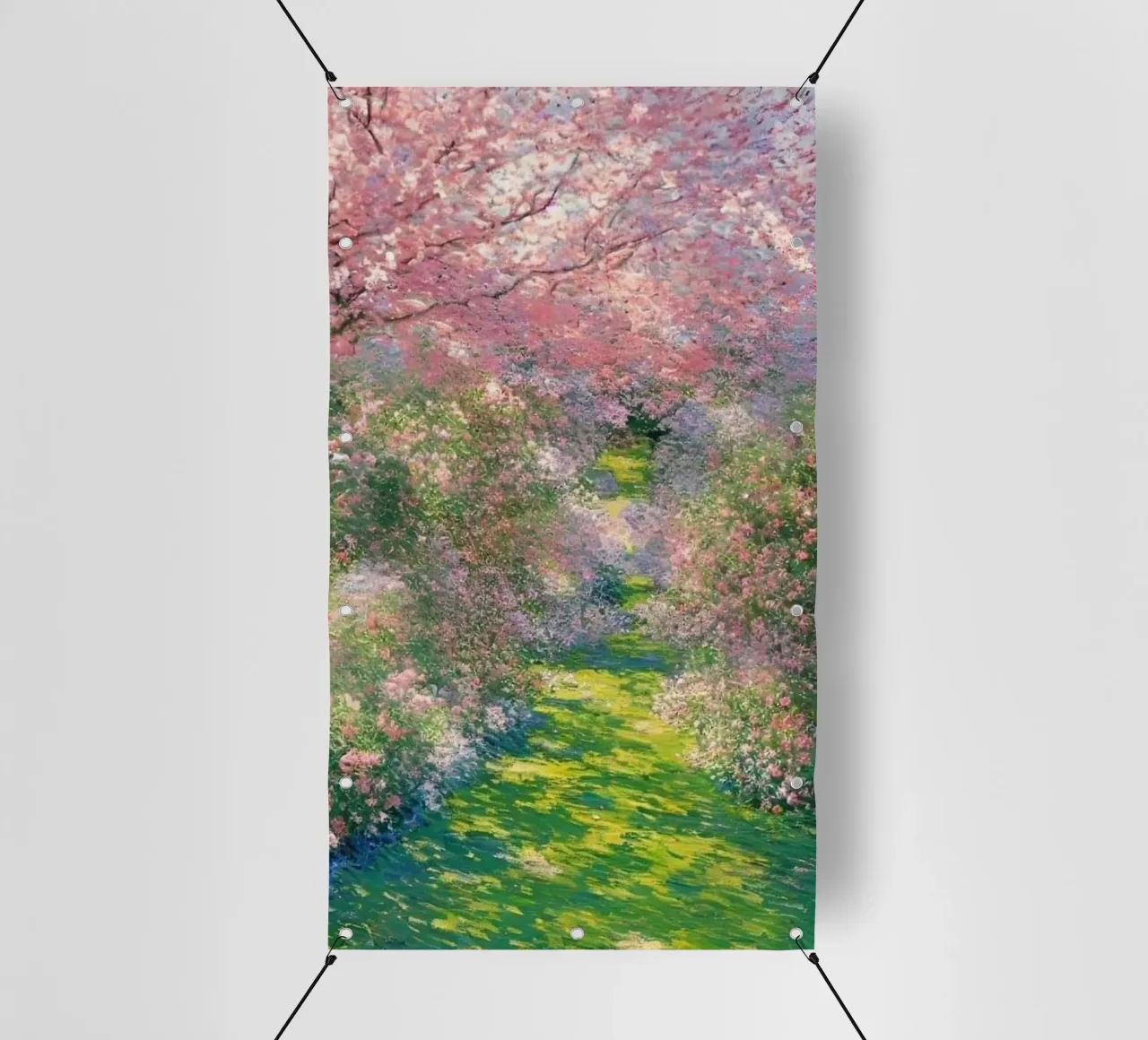 fiori di ciliegio sentiero del giardino claude monet telo in pvc da belong shop