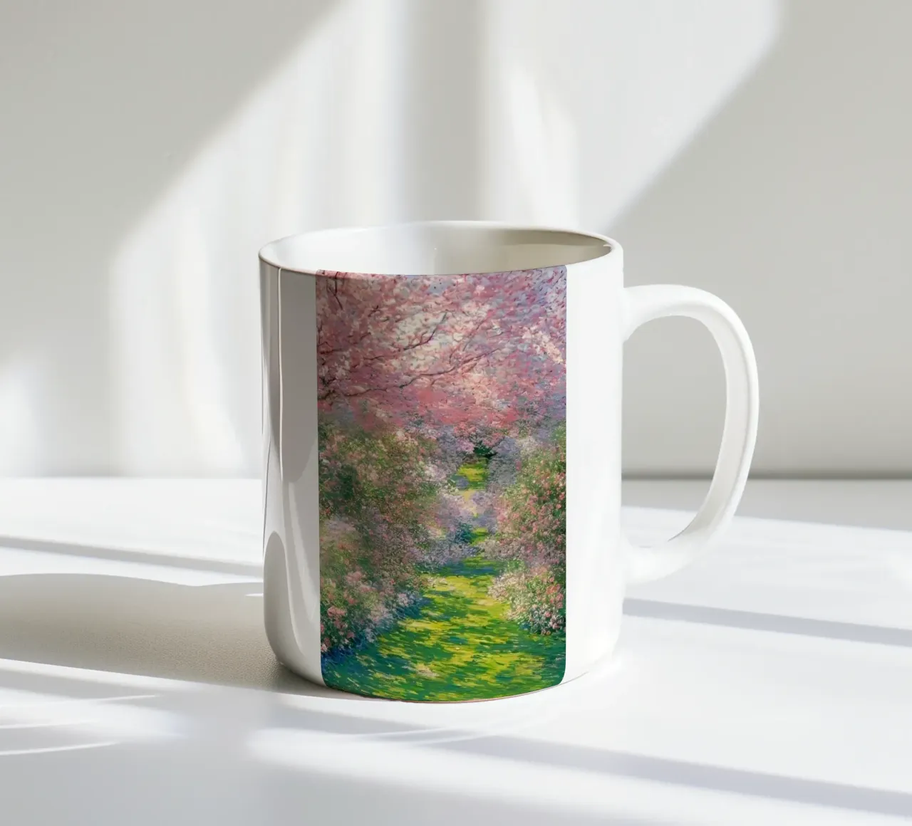 fiori di ciliegio sentiero del giardino claude monet tazza in ceramica da belong shop