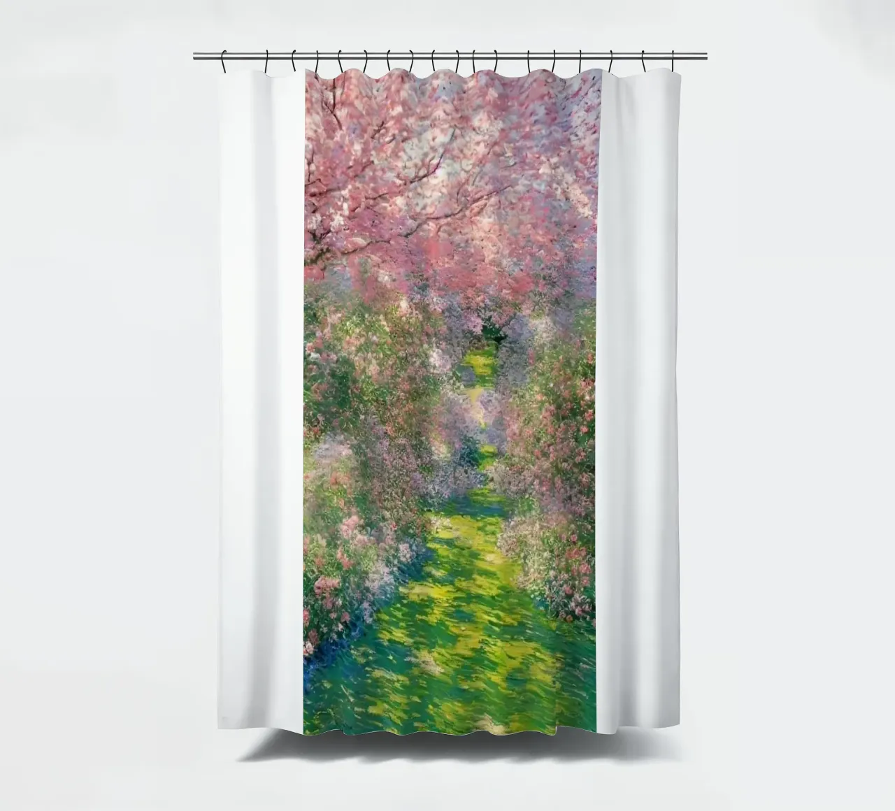 fiori di ciliegio sentiero del giardino claude monet tenda da doccia da belong shop