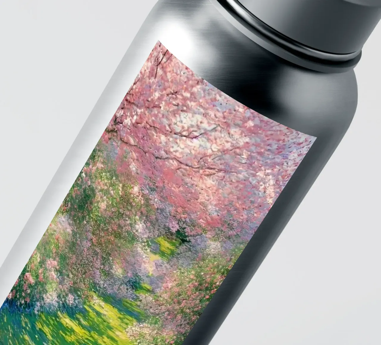 cherry blossoms garden path claude monet sticker by belong shop
