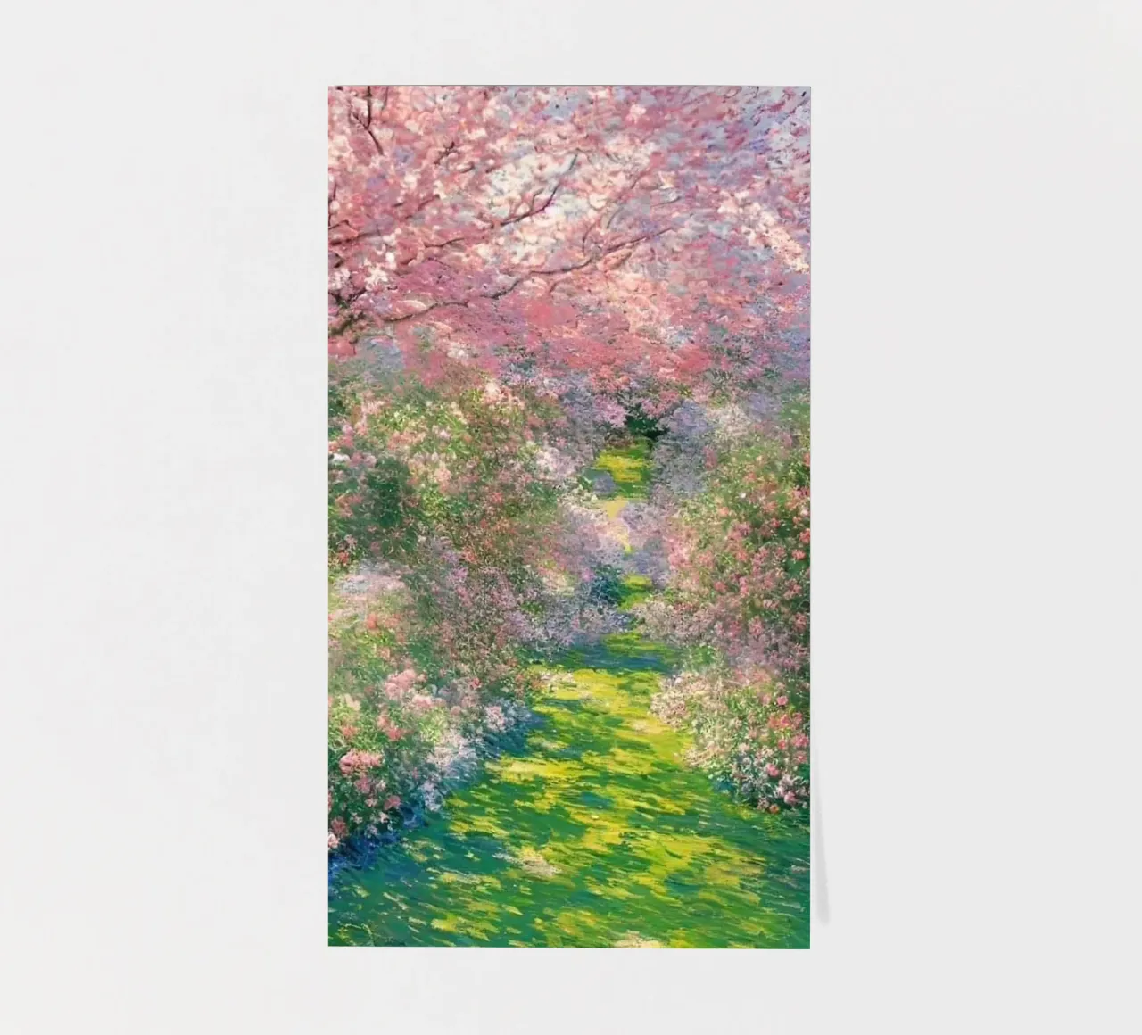 kirschblüten gartenweg claude monet Stickerbogen von belong shop