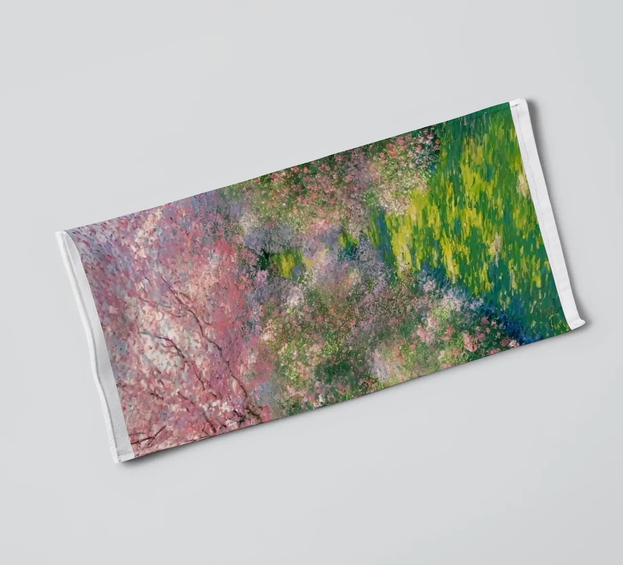 fiori di ciliegio sentiero del giardino claude monet asciugamano da bagno da belong shop