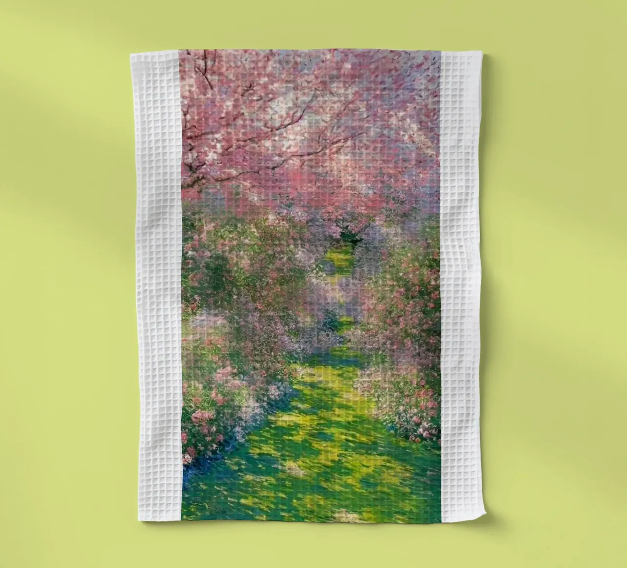 fiori di ciliegio sentiero del giardino claude monet canovaccio da cucina da belong shop