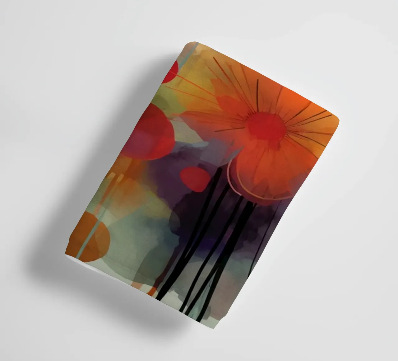 Bloemen abstract badhanddoek van Imagine
