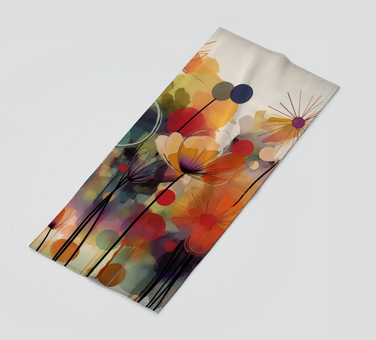 Fiori astratti telo mare da Imagine