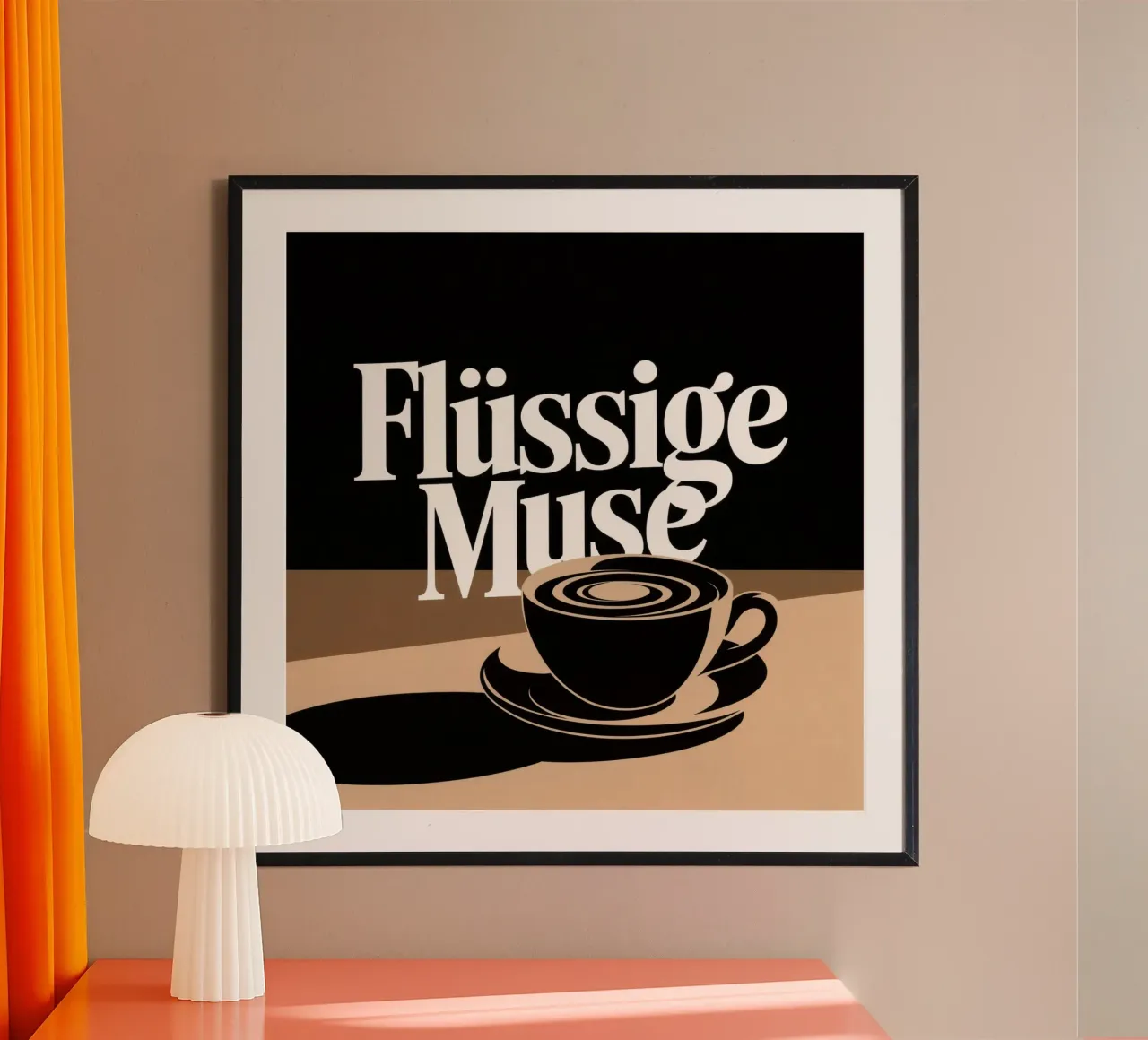 Flüssige Muse poster con telaio in alluminio da Aphorismiker
