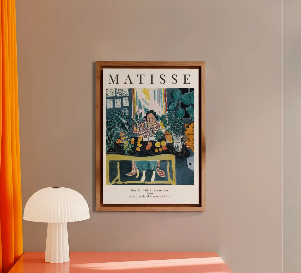 Henri Matisse - Interno con vaso etrusco alluminio dibond da Perdana shop