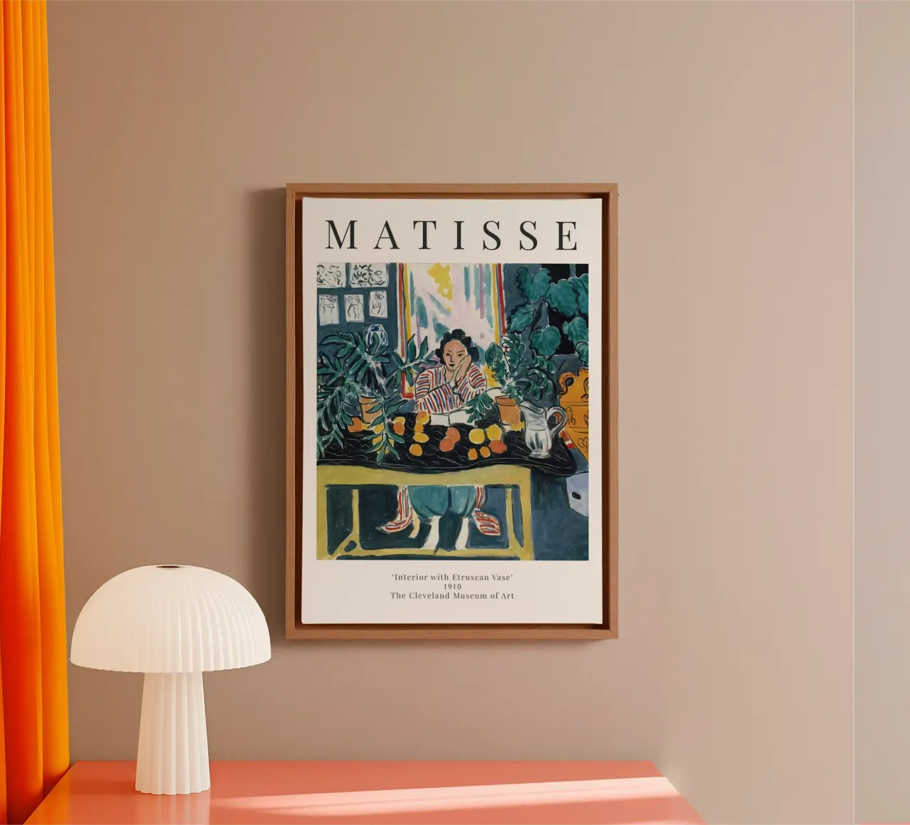 Henri Matisse - Interno con vaso etrusco tela con Cornice a cassetta da Perdana shop