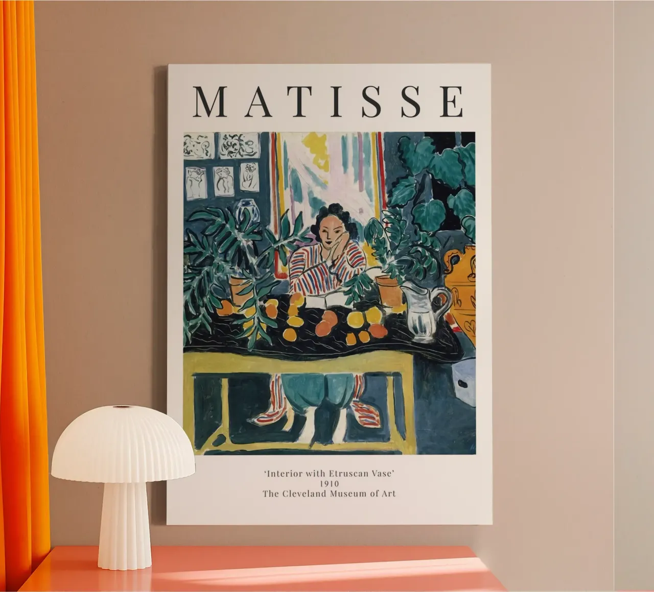 Henri Matisse - Interno con vaso etrusco tela con Cornice a cassetta da Perdana shop