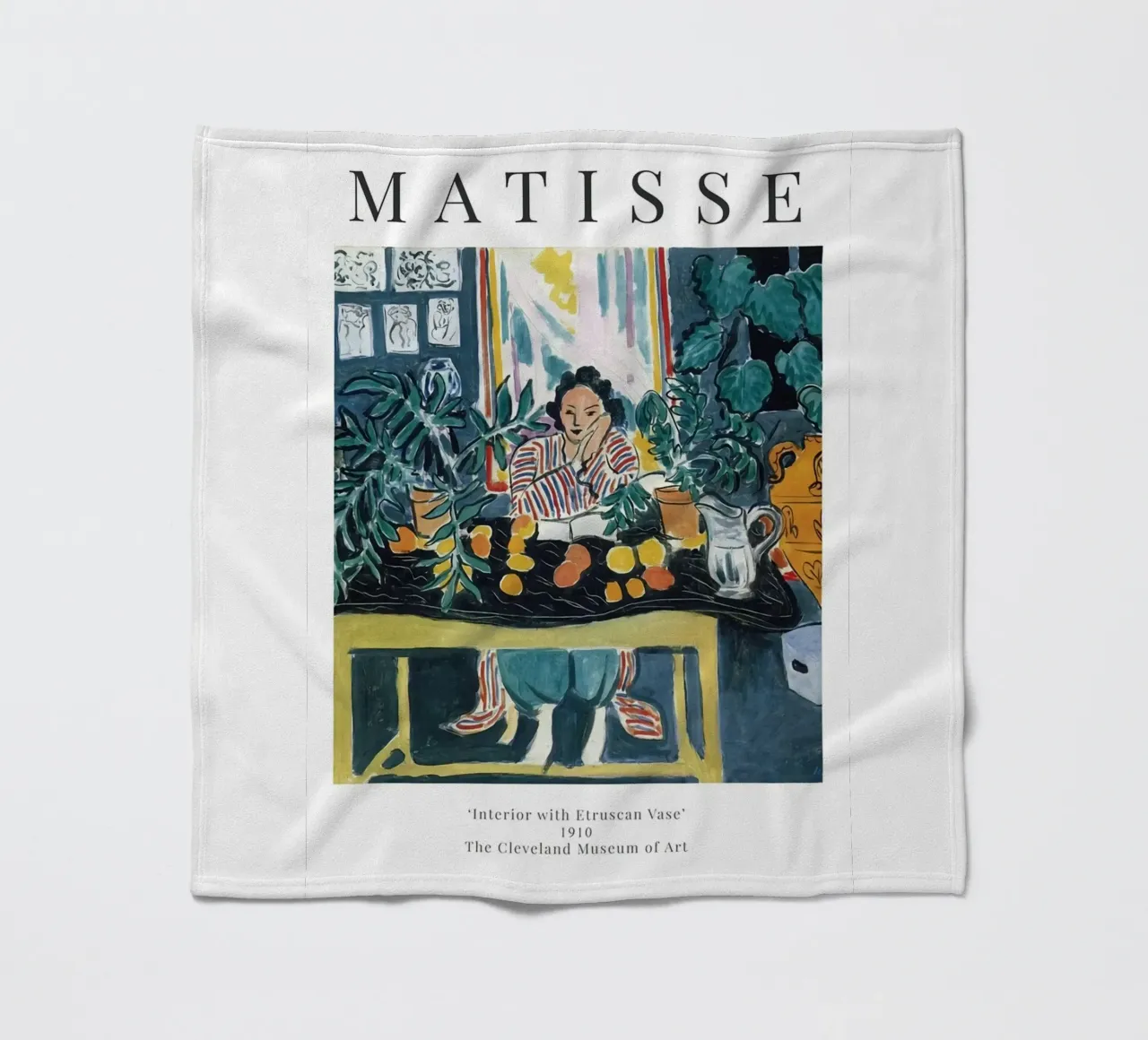 Henri Matisse - Interno con vaso etrusco coperta in pile da Perdana shop
