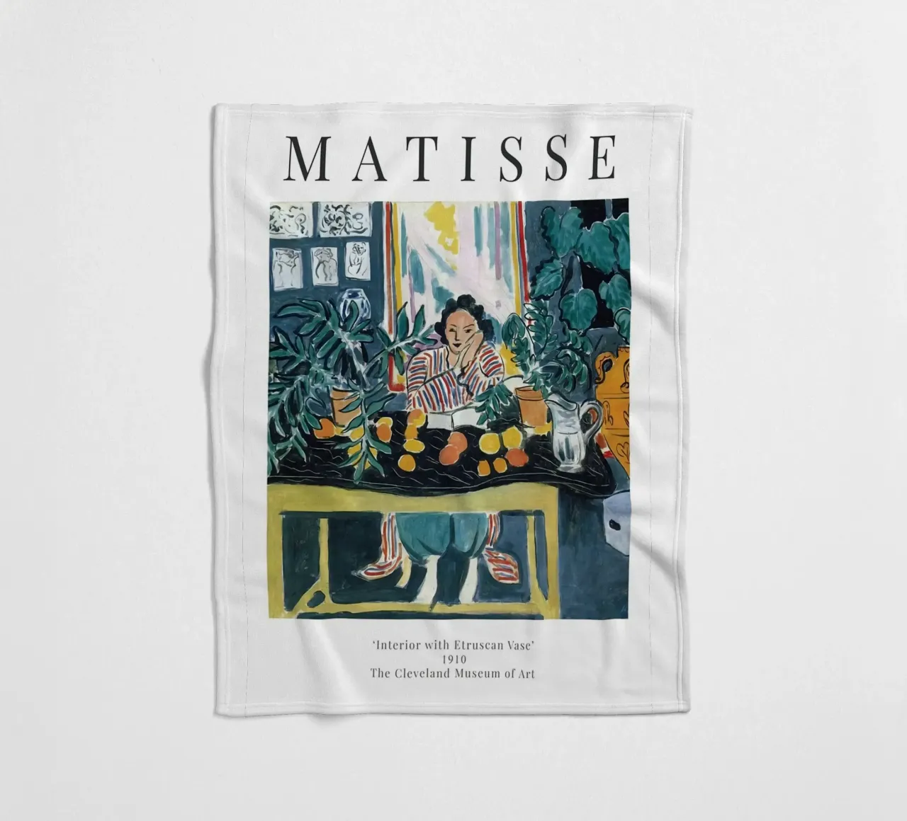 Henri Matisse - Interno con vaso etrusco coperta in pile da Perdana shop