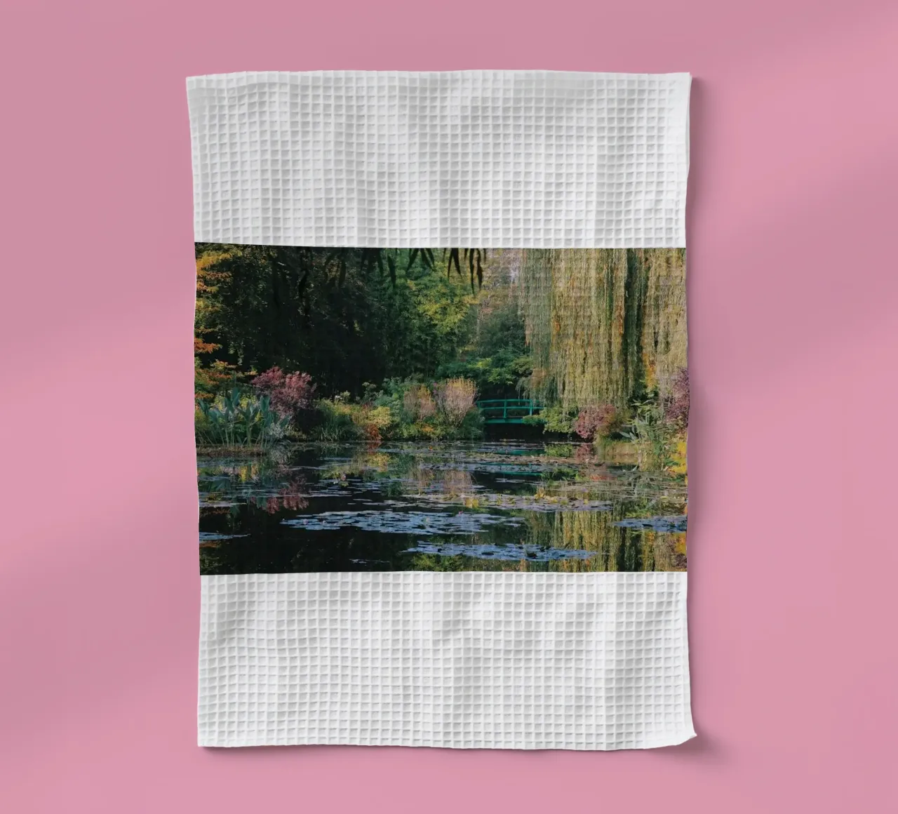 ninfee immagine speculare claude monet canovaccio da cucina da belong shop
