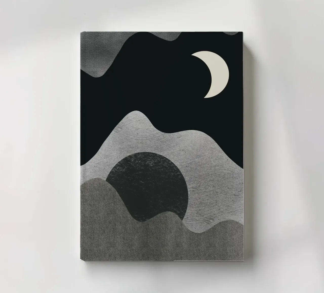Monochrome landscape 07 notebook by Little Dean