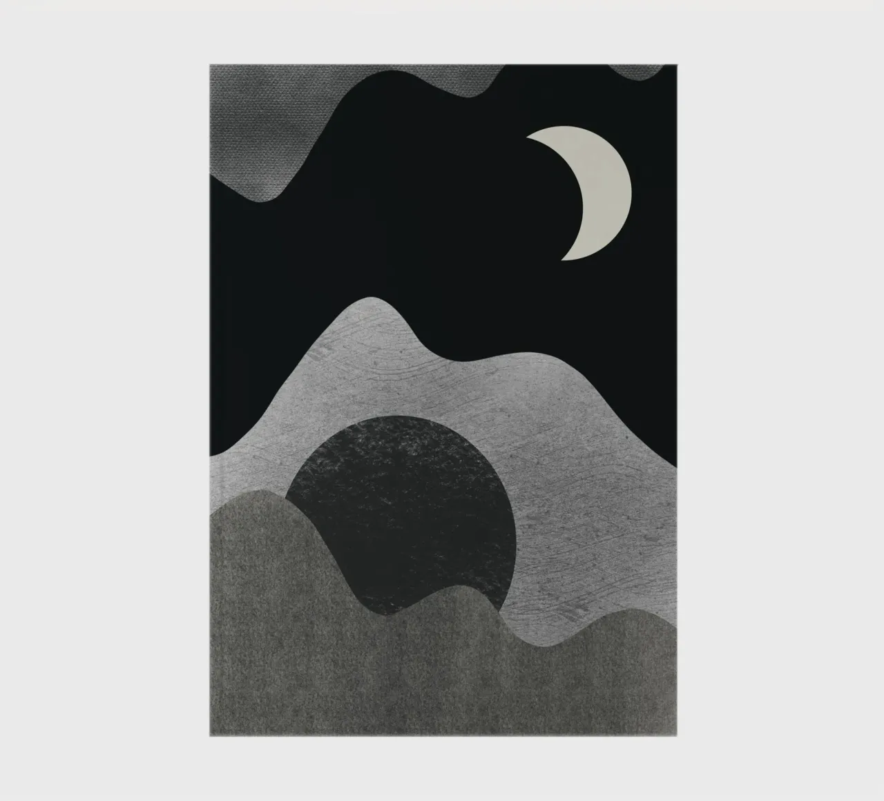 Monochrome landscape 07 notebook by Little Dean