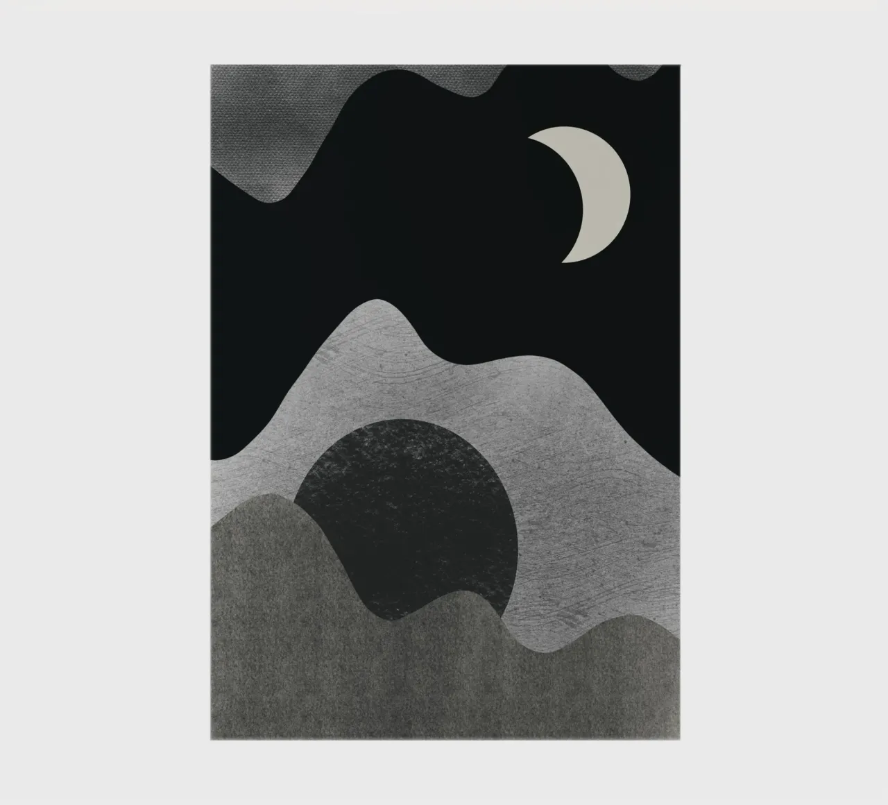Monochrome landscape 07 notebook by Little Dean
