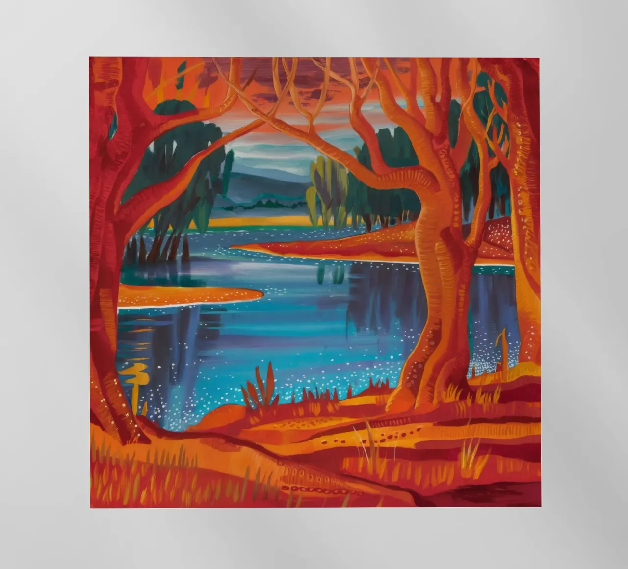Danza del fiume d'autunno pellicola backlit da Verve Pigments