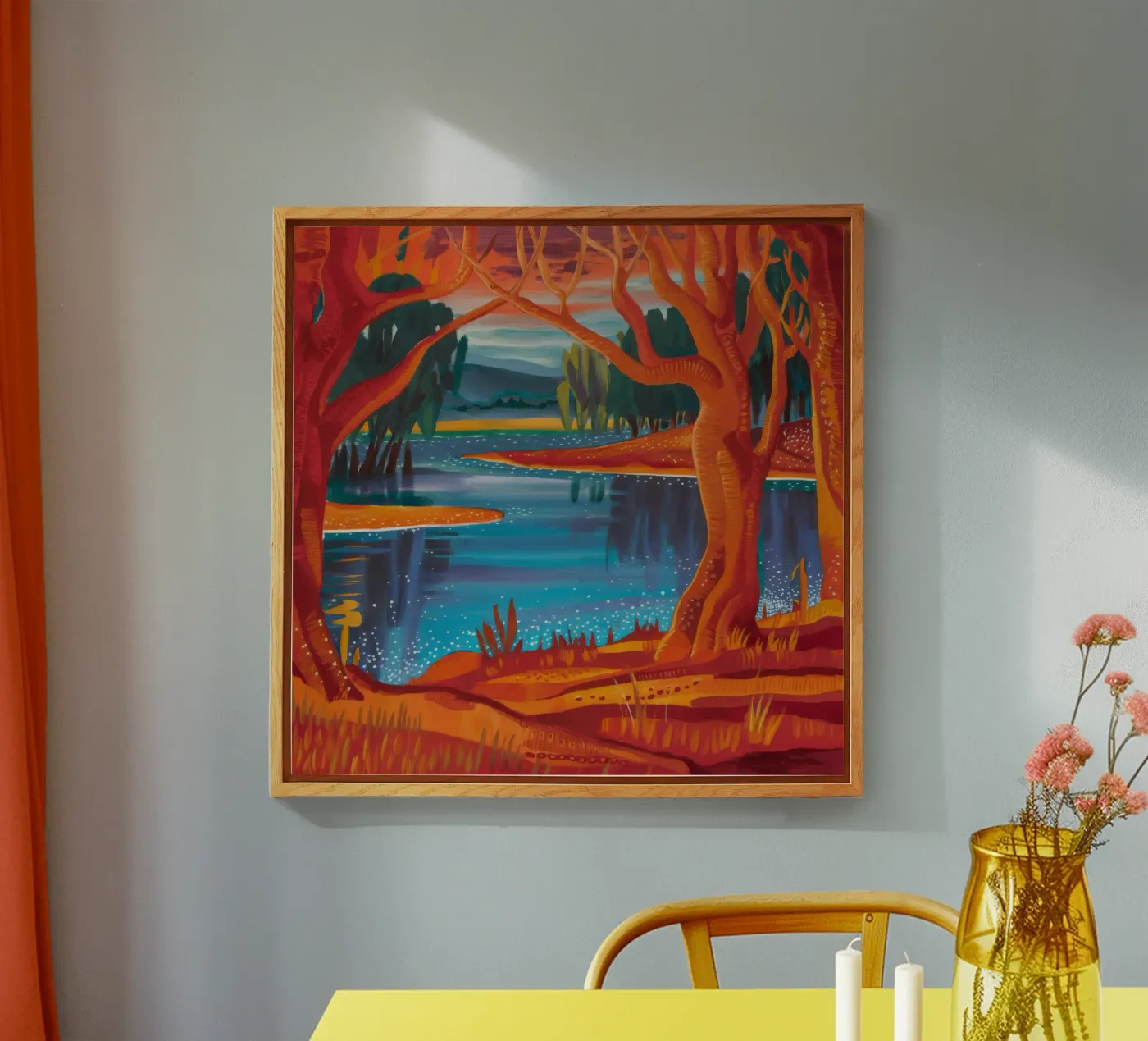 Herfstdans acryl van Verve Pigments