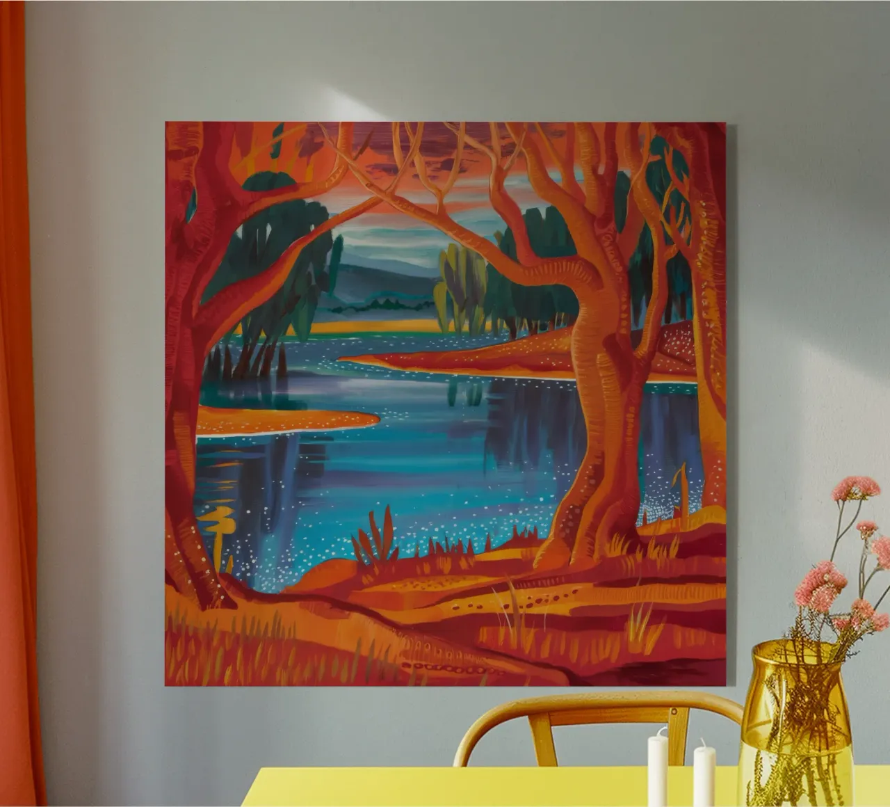 Herfstdans acryl van Verve Pigments