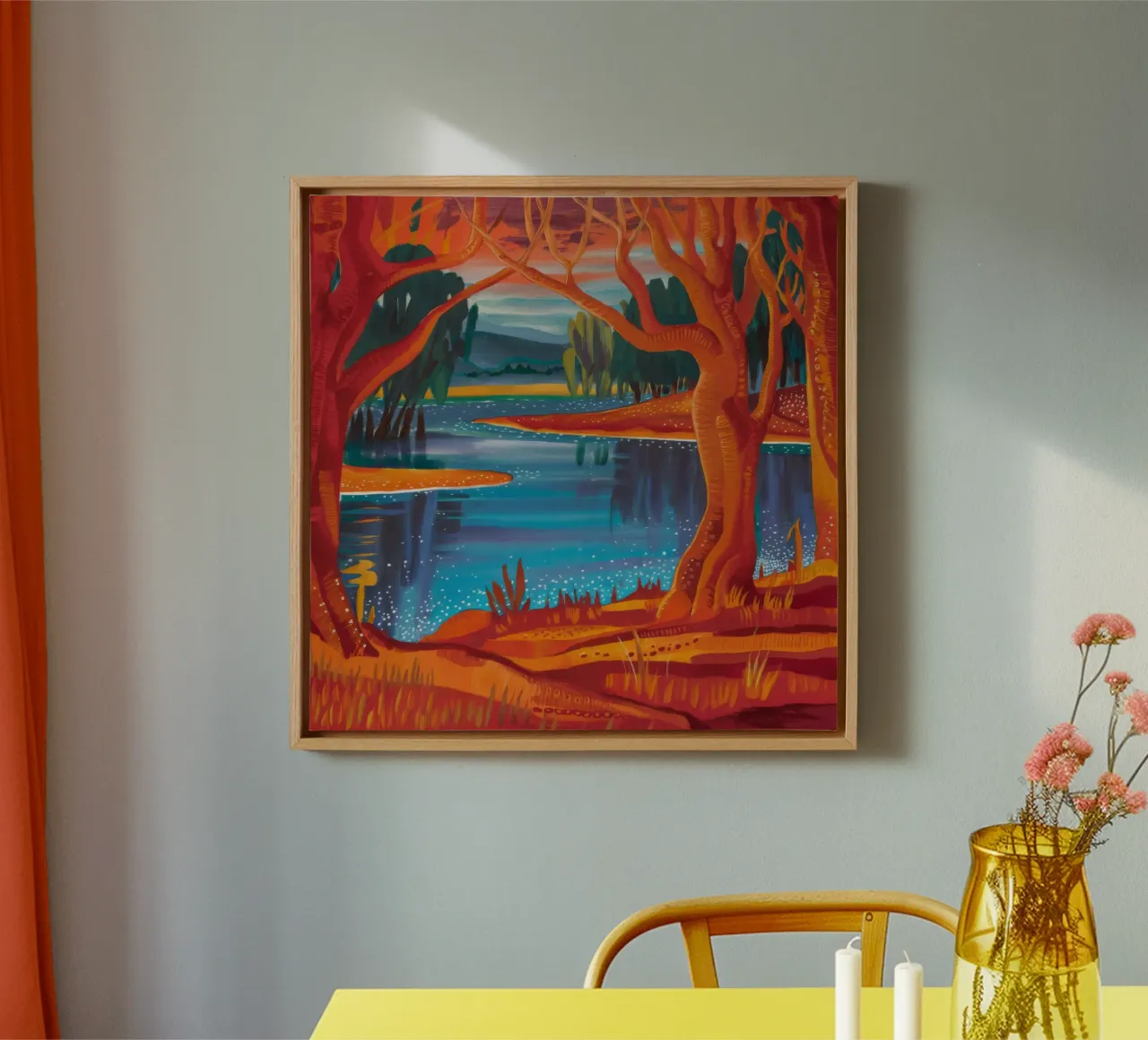 Herfstdans canvas van Verve Pigments