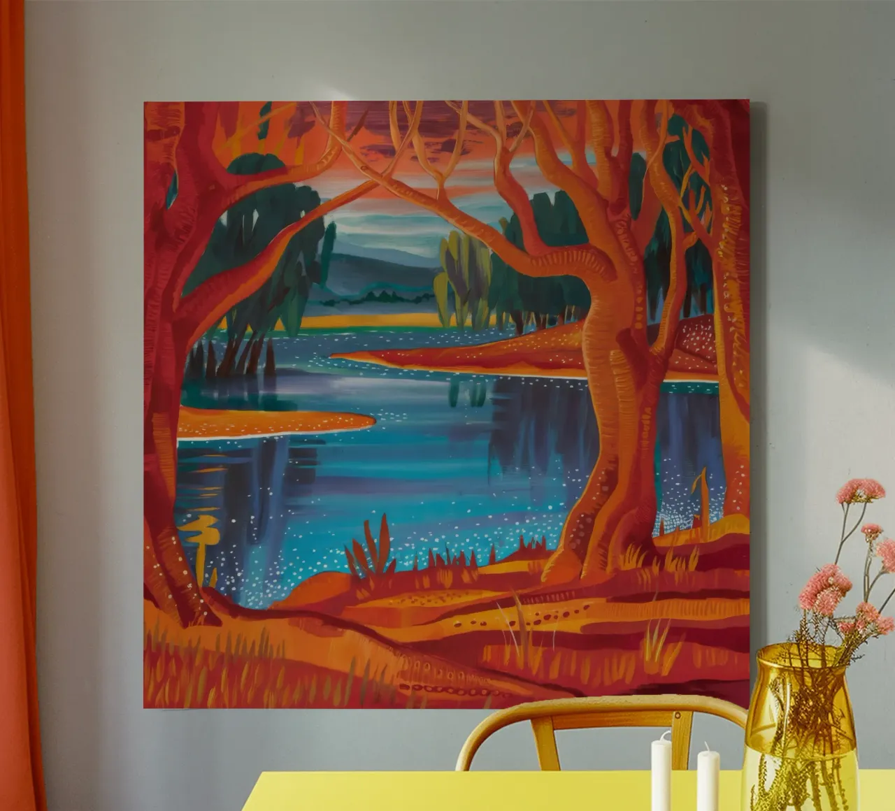 Herfstdans canvas van Verve Pigments