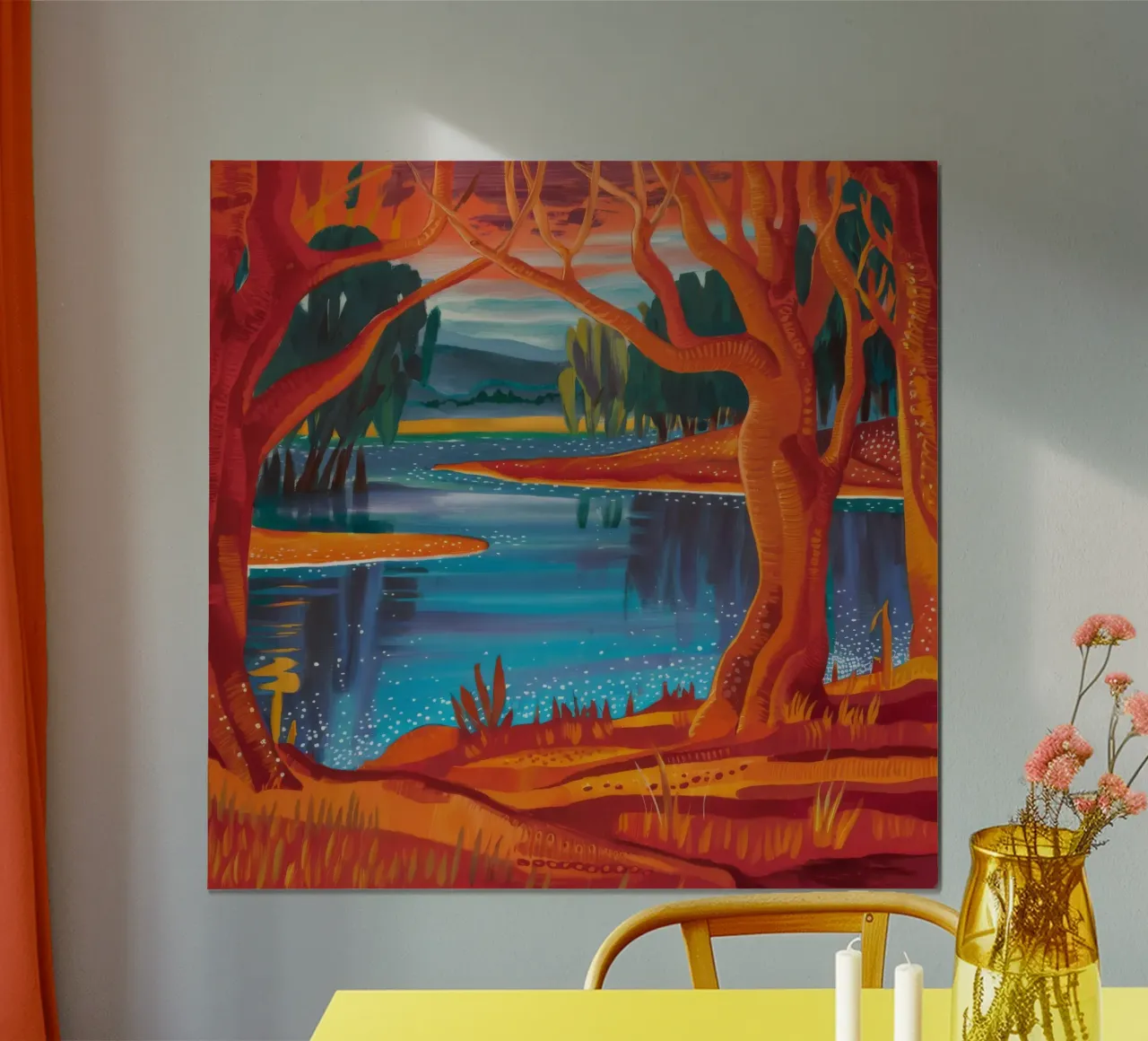 Danza del fiume d'autunno carta hahnemühle da Verve Pigments