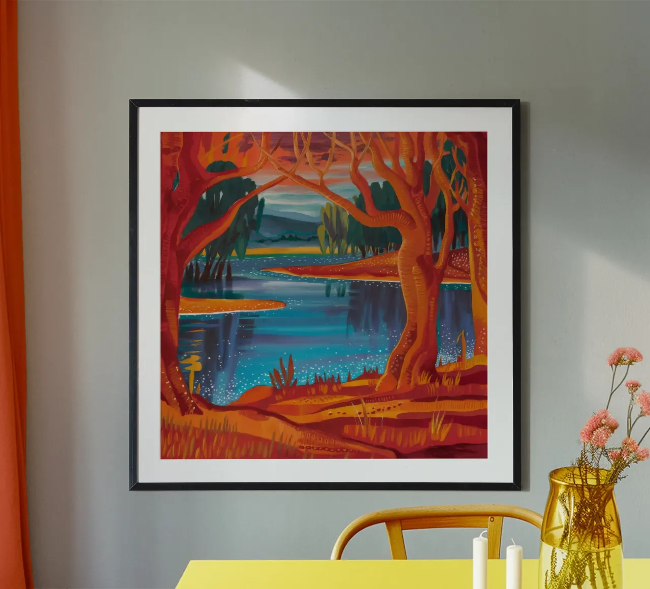 Danza del fiume d'autunno carta hahnemühle da Verve Pigments