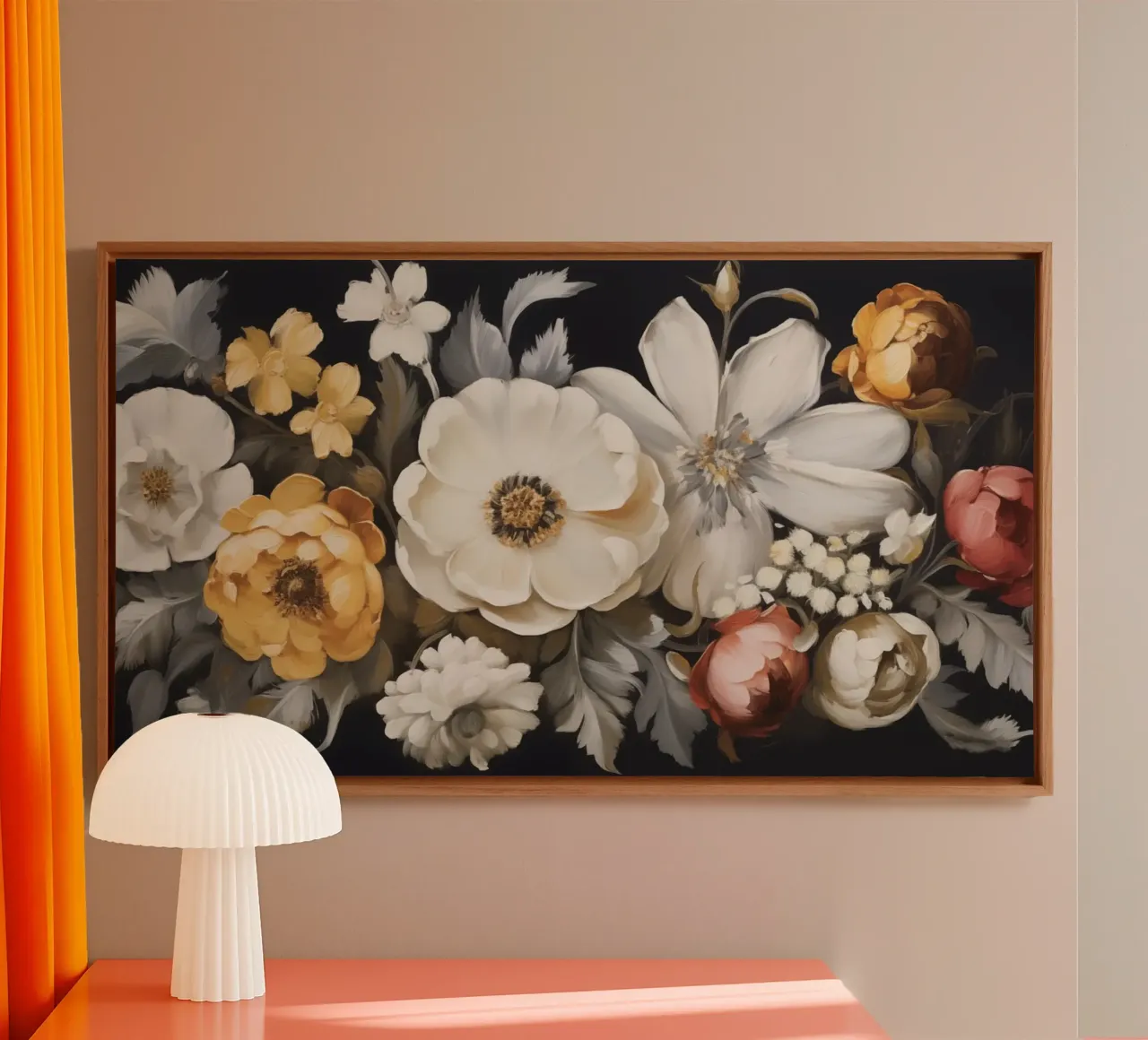 Muurkunst van Imagine canvas met Baklijst van Imagine