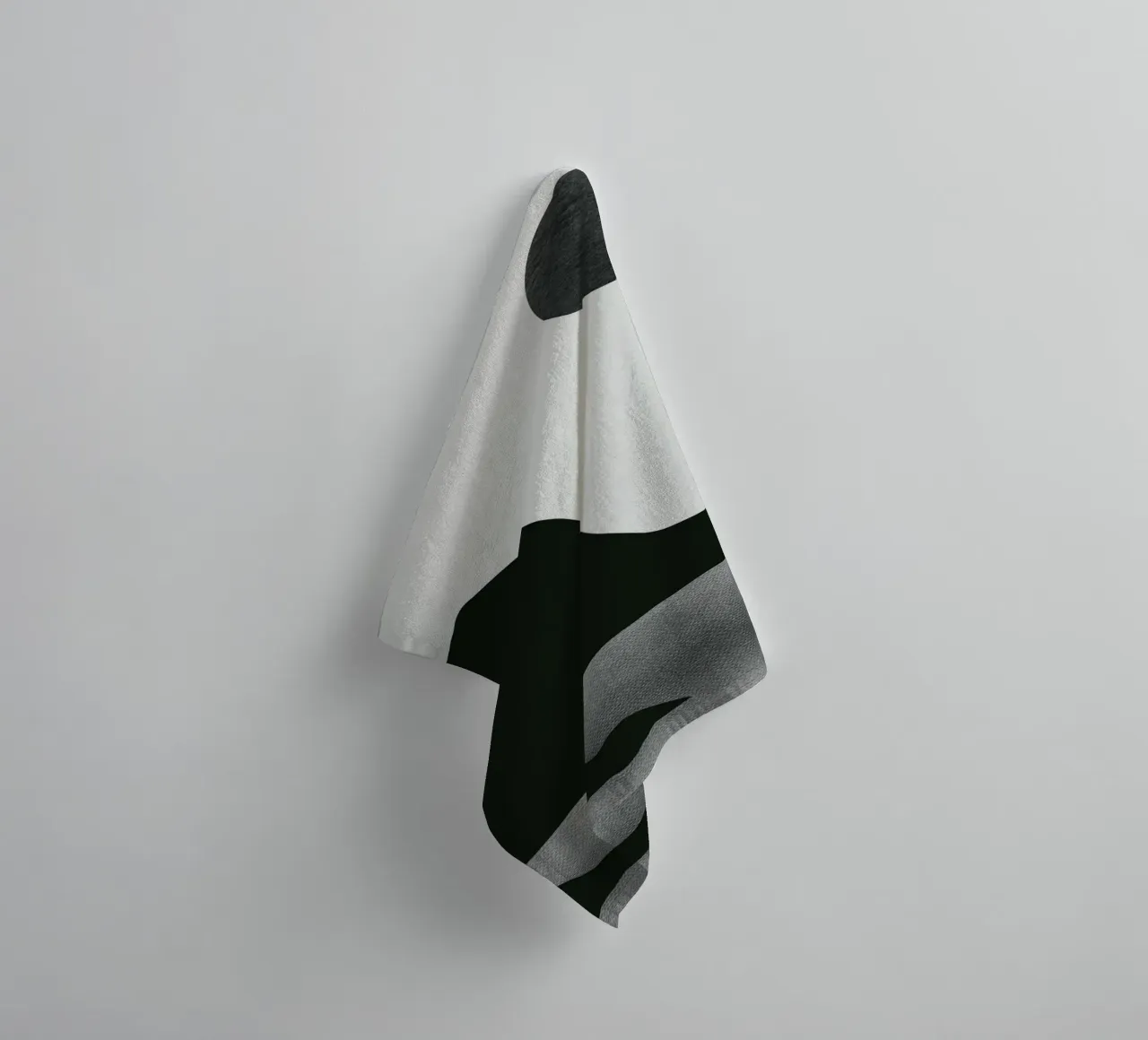 Mokka abstract decoratief 08 badhanddoek van Little Dean