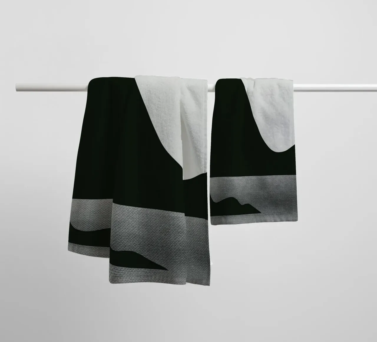 Mokka abstract decoratief 08 badhanddoek van Little Dean