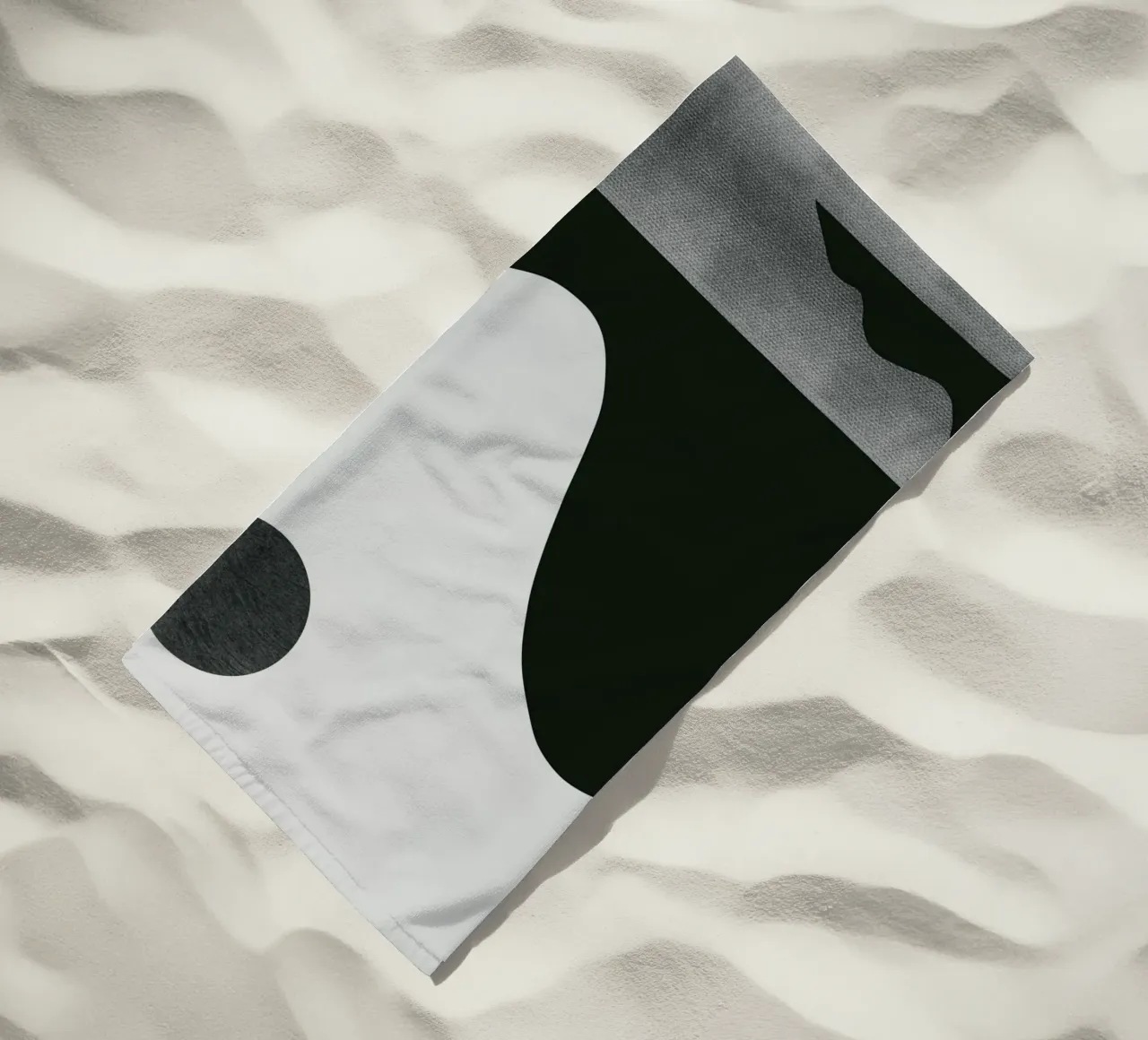 Mokka abstract decoratief 08 strandhanddoek van Little Dean