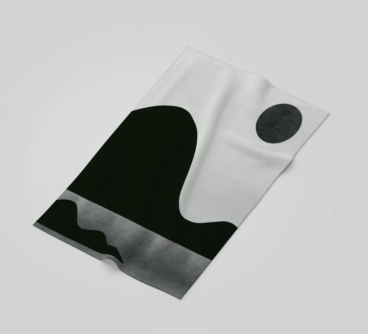 Mokka abstract decoratief 08 strandhanddoek van Little Dean