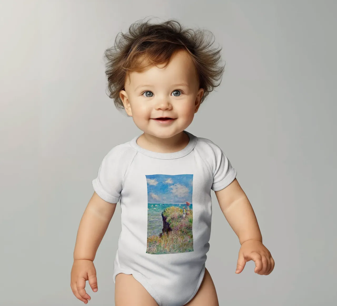 ozean klippe gemälde claude monet Kurzarm Babybody von belong shop